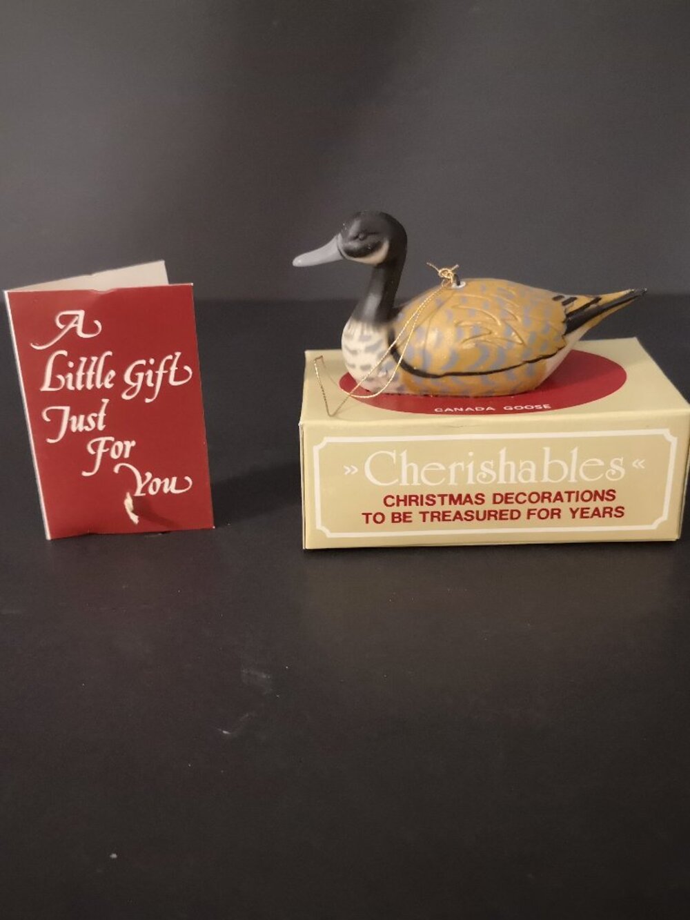 VTG Cherishables 1984 Bradford Novelty Canada Goose Ornament Collectable NIP